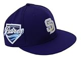 MLB San Diego Padres New Era 59Fifty Navy Fitted Hat Cap, 7 3/8