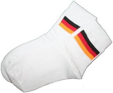 Germany Deutschland White Country Flag Dress Socks Size 9-13 .. New