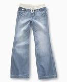 Vanilla Star Girls Knit Waistband Wide Leg Jeans