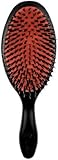 Denman Large Grooming Brush Natural Bristle with Nylon Quill D81L Black