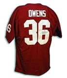 Steve Owens Signed Oklahoma Sooners Red Throwback Jersey - Heisman 69