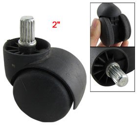 Office Chair Stem Connector Black Swivel Caster Wheel