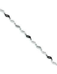 0.5 Carat 14K White Gold White & Black Diamond Bracelet