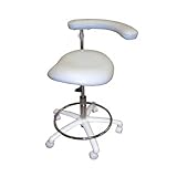 Perch Assistant Stool - Mauve Vinyl - Gray Casters