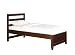 Twin Size Bed Contemporary Style in Rich Brown Chocolate Finish