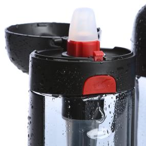 Opens with one hand for hassle-free hydration. No hanging or detached caps to distract or lose.