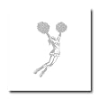 Cheerleader Sudden Shadows Self Stick Wall Decor