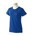Personalized custom embroidered ice hockey sticks design on ladies t-shirt