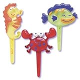 12 pc Sea Creature Puffy Cupcake Cake Picks