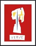 Cover For Verve, 1954 by Pablo Picasso 23.50X31.50 Framed with Black Metal Frame