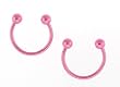 Anodized Purple Titanium Horseshoe - 16g - 12mmx4mm Ball (Sold as Pair)