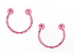 Anodized Purple Titanium Horseshoe - 16g - 12mmx4mm Ball (Sold as Pair)