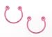 Anodized Purple Titanium Horseshoe - 16g - 12mmx4mm Ball (Sold as Pair)