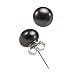 Enhanced Black 4.5-5mm AAAA Cultured Pearl Platinum Overlay Sterling Silver Stud Earrings (LS1B)