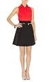 Crisp Black Cotton Skirt