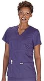 Scrubs - Greys Anatomy by Barco Uniforms Junior Fit #4153 3 Pocket Mock Wrap Scrub Top