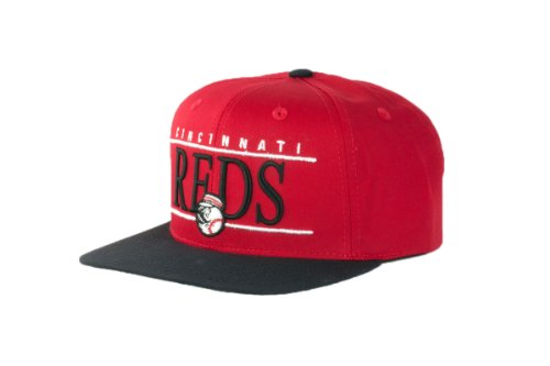 MLB Men's Cincinnati Reds Nineties Snapback Cap (Red/Black, Adjustable)