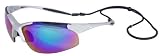Radians Infinity Green Mirror Lens Silver Frame Safety Glasses Model In6-gr