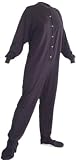 Big Feet Pajama Co. Navy (301) Jersey Knit Adult Footed Pajamas NO Drop Seat