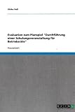 Produkt-Bild: Evaluation zum Planspiel "Durchf&uuml;hrung einer Schulungsveranstaltung f&uuml;r Betriebsr&auml;te"