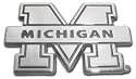 Michigan Wolverines Chrome METAL Auto Emblem