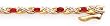 10K RUBY AND DIAMOND BRACELET D.11 R 1.80 7"