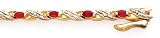 10K RUBY AND DIAMOND BRACELET D.11 R 1.80 7