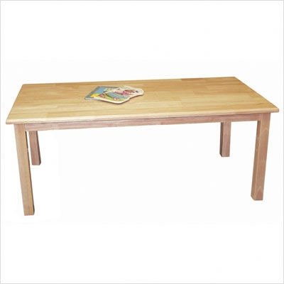 Rectangular Hardwood Table Leg Height: 22