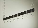 Rogar Black and Chrome Hanging Bar Rack 48-in.