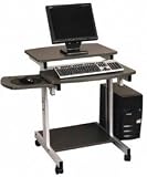 Buddy Products Capri Compact PC Workstation, 31.175 x 34 x 31.5 Inches, Charcoal and Silver (9116-36)