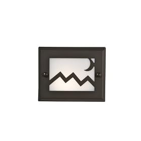 Highpoint Deck Lighting HP-744R-MBK Pikes Peak 12-Volt Recessed Outdoor Deck and Step Light Fixture, Midnight Black