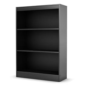 3-Shelf Bookcase - Black by South Shore