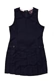 U.S. Polo School Uniform Girls 7-16 Twill Jumper with Pleated Bottom
