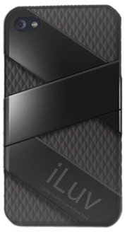 iLuv FUSION Dual Layer Blended Case for iPhone 4 (Black)