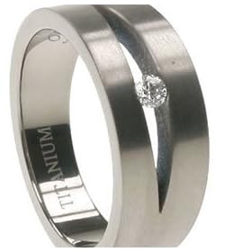 Titanium Ring Matte polish and Comfort fit. Width:8 mm, 5