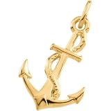 14K Yellow Gold Anchor
