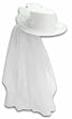 Straw Pearl Bridal Lace Western Wedding Hat