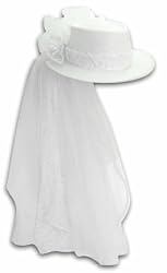 Straw Pearl Bridal Lace Western Wedding Hat