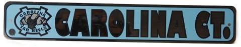 South Carolina Ct. Tar Heels Street Sign, Light Blue Holographic