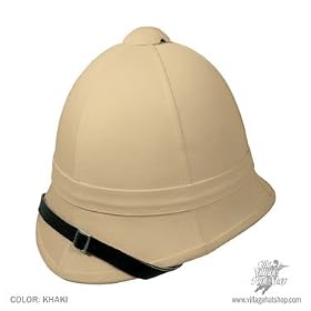Britsh-Style Pith Helmet Khaki One-Size-Fits-Most