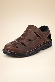 Blue Harbour Leather Closed Toe Riptape Sandals