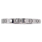 Stainless Steel Men's .15 CTW Diamond Bar Bracelet