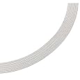 Sterling Silver Hollow Fox Mesh Chain Necklace 17 Inch