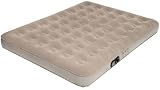 Pure Comfort Low Profile Suede Top Air Bed with Built in Pump (Tan, Queen)