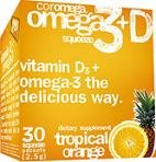 Coromega Omega3 Squeeze with Vitamin D3, Tropical Orange, 30 Count