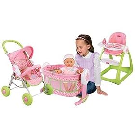Fisher-Price Little Mommy All-in-One Newborn Playset with Doll