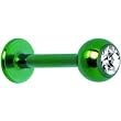 Green Anodized Titanium Clear Gem Labret Monroe
