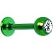 Green Anodized Titanium Clear Gem Labret Monroe