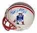Gino Cappelletti New England Patriots Autographed Throwback Mini Helmet with Red Mask