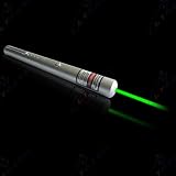 532nm High Power Green Laser Pointer Pen Beam Light(Silver)